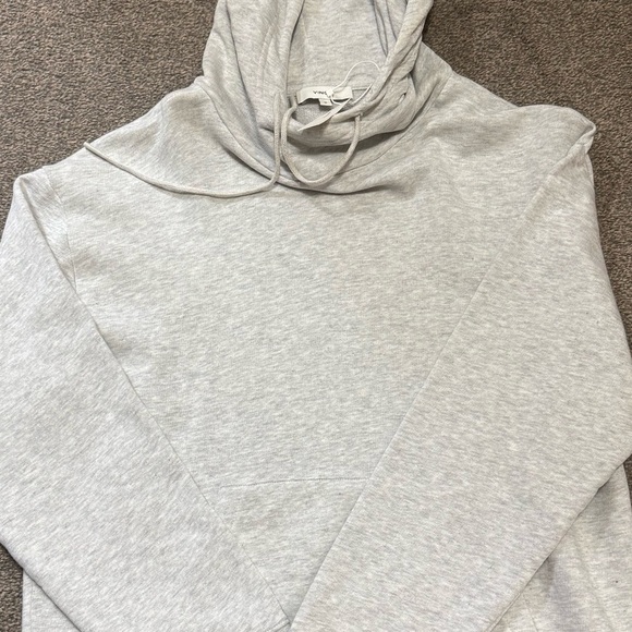 NWT Vince Women’s Essential Hoodie size M 100% Cotton in Heather Gray - Picture 3 of 6
